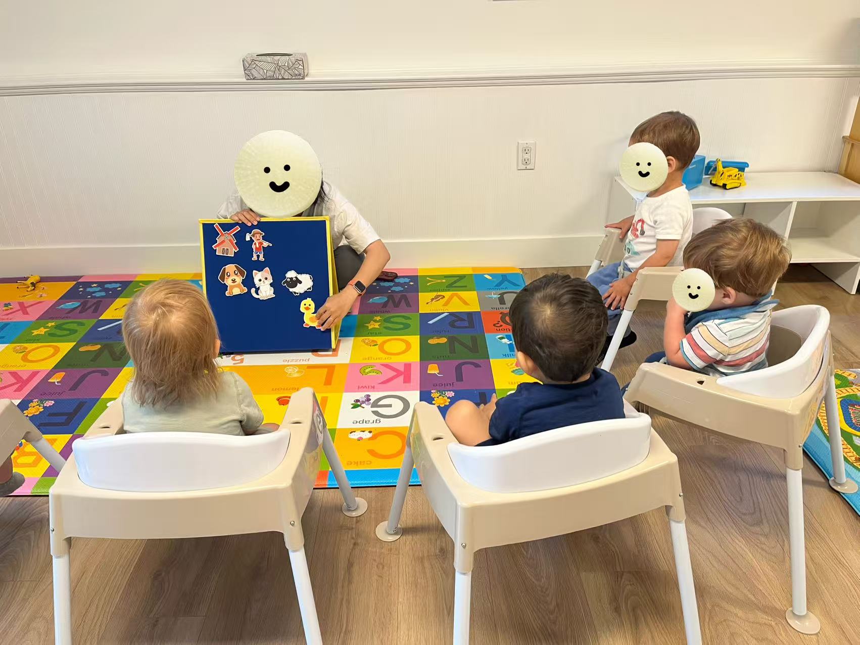 Children participating in circle time activities at Forest Cubs Childcare
